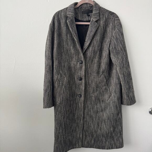 Rag and Bone Herringbone Tweed Wool Blend Coat - Picture 1 of 7
